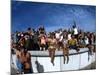 Fish-Eye Lens View of Spectators Watching Apollo 11 Blast-Off-Ralph Crane-Mounted Photographic Print