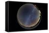 Fish-Eye Lens View of the Northern Winter Sky-null-Framed Stretched Canvas