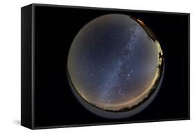 Fish-Eye Lens View of the Northern Winter Sky-null-Framed Stretched Canvas