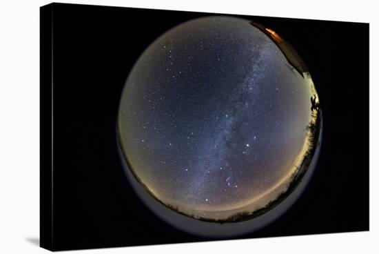 Fish-Eye Lens View of the Northern Winter Sky-null-Stretched Canvas