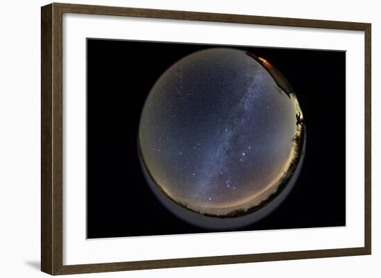 Fish-Eye Lens View of the Northern Winter Sky-null-Framed Photographic Print