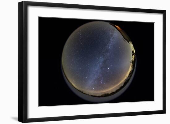 Fish-Eye Lens View of the Northern Winter Sky-null-Framed Photographic Print