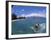 Fish-eye View of a Windsurfer-null-Framed Photographic Print