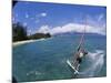 Fish-eye View of a Windsurfer-null-Mounted Photographic Print