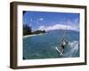 Fish-eye View of a Windsurfer-null-Framed Photographic Print