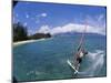 Fish-eye View of a Windsurfer-null-Mounted Photographic Print