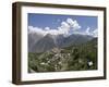 Fish Eye View of Kalpa Village, 2960M, Recong Peo Area, Kinnaur, Himachal Pradesh, India-Simanor Eitan-Framed Photographic Print