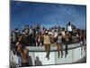 Fish Eye View of Spectators Watching Apollo 11 Blast-Off-Ralph Crane-Mounted Photographic Print