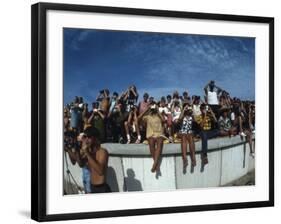 Fish Eye View of Spectators Watching Apollo 11 Blast-Off-Ralph Crane-Framed Photographic Print