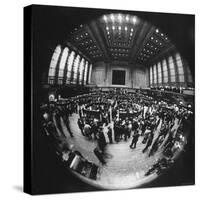 Fish Eye View of the Action on the Floor of the New York Stock Exchange-Ralph Morse-Stretched Canvas