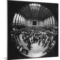 Fish Eye View of the Action on the Floor of the New York Stock Exchange-Ralph Morse-Mounted Photographic Print