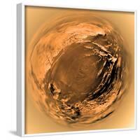 Fish-Eye View of Titan's Surface-Stocktrek Images-Framed Photographic Print