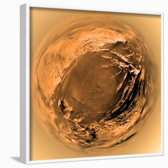 Fish-Eye View of Titan's Surface-Stocktrek Images-Framed Photographic Print