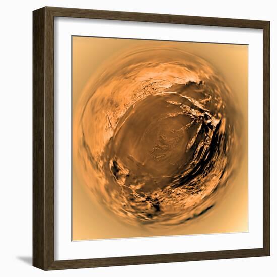 Fish-Eye View of Titan's Surface-Stocktrek Images-Framed Photographic Print