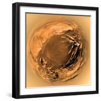 Fish-Eye View of Titan's Surface-Stocktrek Images-Framed Photographic Print