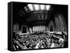 Fish-Eye View of Trading Floor of New York Stock Exchange on its 175th Anniversary, May 17, 1967-null-Framed Stretched Canvas
