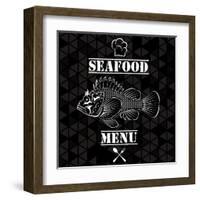 Fish for the Restaurant Menu-111chemodan111-Framed Art Print