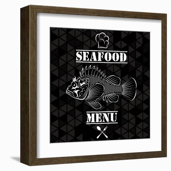 Fish for the Restaurant Menu-111chemodan111-Framed Art Print