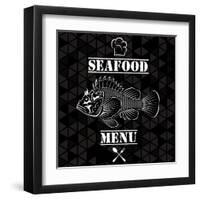 Fish for the Restaurant Menu-111chemodan111-Framed Art Print