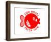 Fish House Fresh Fish Emblem-null-Framed Art Print