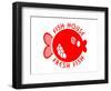 Fish House Fresh Fish Emblem-null-Framed Art Print