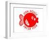 Fish House Fresh Fish Emblem-null-Framed Art Print