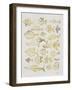 Fish Inklings in Gold Ink-Cat Coquillette-Framed Art Print