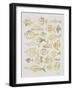 Fish Inklings in Gold Ink-Cat Coquillette-Framed Art Print