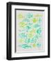 Fish Inklings in Green Ink-Cat Coquillette-Framed Art Print