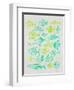 Fish Inklings in Green Ink-Cat Coquillette-Framed Art Print