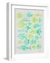 Fish Inklings in Green Ink-Cat Coquillette-Framed Art Print