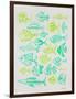 Fish Inklings in Green Ink-Cat Coquillette-Framed Art Print