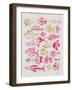 Fish Inklings in Pink and Gold Ink-Cat Coquillette-Framed Art Print