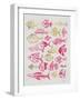 Fish Inklings in Pink and Gold Ink-Cat Coquillette-Framed Art Print