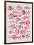 Fish Inklings in Pink Ink-Cat Coquillette-Framed Art Print