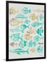 Fish Inklings in Turquoise and Gold Ink-Cat Coquillette-Framed Art Print