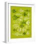 Fish Inklings on Lime-Cat Coquillette-Framed Art Print