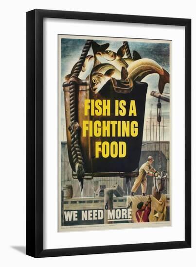 Fish Is a Fighting Food-null-Framed Art Print