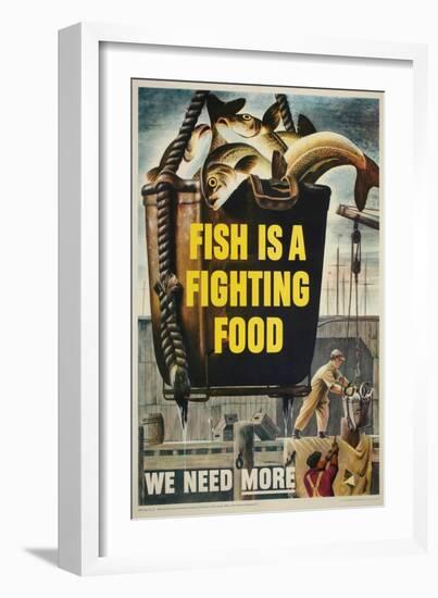 Fish Is a Fighting Food-null-Framed Art Print