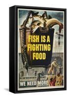 Fish Is a Fighting Food-null-Framed Stretched Canvas