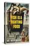 Fish Is a Fighting Food-null-Stretched Canvas