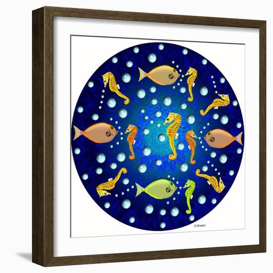 Fish Mandala XXVI-David Sheskin-Framed Giclee Print