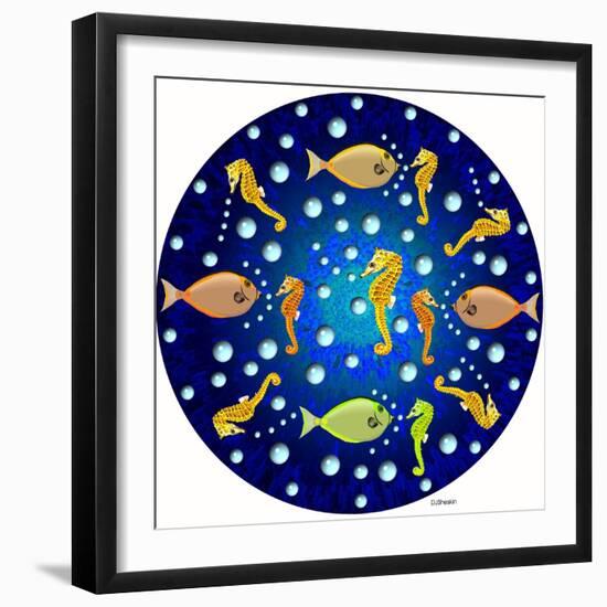 Fish Mandala XXVI-David Sheskin-Framed Giclee Print