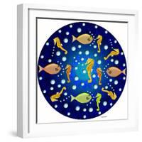 Fish Mandala XXVI-David Sheskin-Framed Giclee Print