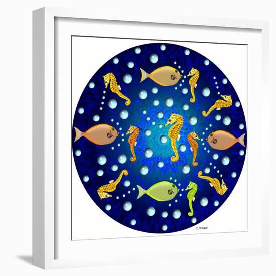 Fish Mandala XXVI-David Sheskin-Framed Giclee Print