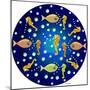 Fish Mandala XXVI-David Sheskin-Mounted Giclee Print