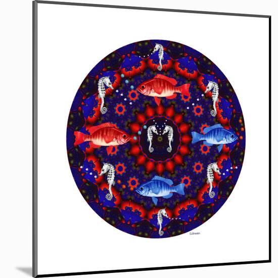 Fish Mandalas 53-David Sheskin-Mounted Giclee Print