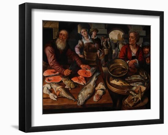 Fish Market, 1568-Joachim Beuckelaer or Bueckelaer-Framed Giclee Print