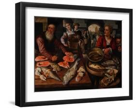 Fish Market, 1568-Joachim Beuckelaer or Bueckelaer-Framed Giclee Print