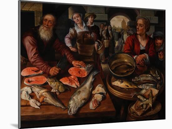 Fish Market, 1568-Joachim Beuckelaer or Bueckelaer-Mounted Giclee Print